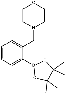 2-(MORPHOLIN-4-YLMETHYL)BENZENEBORONIC ACID, PINACOL ESTER 95+%4-[2-(4,4,5,5-TETRAMETHYL-1,3,2-DIOXABOROLAN-2-YL)BENZYL]MORPHOLINE Struktur