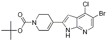 1(2H)-Pyridinecarboxylic acid, 4-(5-broMo-4-chloro-1H-pyrrolo[2,3-b]pyridin-2-yl)-3,6-dihydro-, 1,1-diMethylethyl ester Struktur