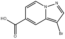 3-bromoH-pyrazolo[1,5-a]pyridine-5-carboxylic acid Struktur