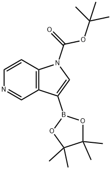 TERT-BUTYL 3-(4,4,5,5-TETRAMETHYL-1,3,2-DIOXABOROLAN-2-YL)-1H-PYRROLO[3,2-C]PYRIDINE-1-CARBOXYLATE Struktur