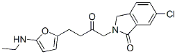 1H-Isoindol-1-one,  6-chloro-2-[4-[5-(ethylamino)-2-furanyl]-2-oxobutyl]-2,3-dihydro- Struktur