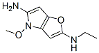 4H-Furo[3,2-b]pyrrole-2,5-diamine,  N2-ethyl-4-methoxy- Struktur