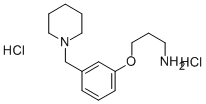 1-PROPANAMINE, 3-[3-(1-PIPERIDINYLMETHYL)PHENOXY]-, DIHYDROCHLORIDE Struktur