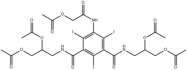 N-DesMethyl IoMeprol Pentaacetate Struktur