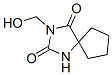 3-Hydroxymethyl-1,3-diazaspiro[4.4]nonane-2,4-dione Struktur