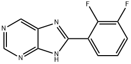 8-(2,3-difluorophenyl)-9H-purine Struktur