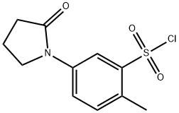 2-METHYL-5-(2-OXO-PYRROLIDIN-1-YL)-BENZENESULFONYL CHLORIDE Struktur