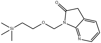 1-((2-(triMethylsilyl)ethoxy)Methyl)-1H-pyrrolo[2,3-b]pyridin-2(3H)-one Struktur