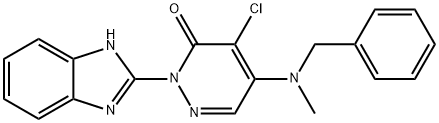 3(2H)-Pyridazinone,  2-(1H-benzimidazol-2-yl)-4-chloro-5-[methyl(phenylmethyl)amino]- Struktur