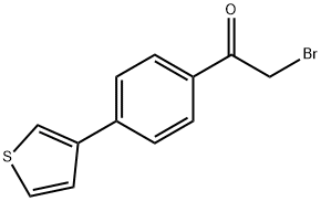 2-BROMO-1-(4-THIEN-3-YLPHENYL)ETHANONE Struktur