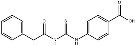 4-[[[(PHENYLACETYL)AMINO]THIOXOMETHYL]AMINO]-BENZOIC ACID Struktur