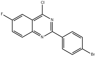 2-(4-BROMO-PHENYL)-4-CHLORO-6-FLUORO-QUINAZOLINE Struktur