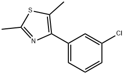 4-(3-Chlorophenyl)-2,5-diMethylthiazole Struktur