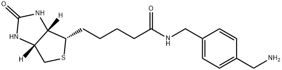 1H-Thieno[3,4-d]iMidazole-4-pentanaMide, N-[[4-(aMinoMethyl)phenyl]Methyl]hexahydro-2-oxo-, (3aS,4S,6aR)- Struktur