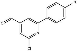 2-CHLORO-6-(4-CHLOROPHENYL)PYRIDINE-4-CARBALDEHYDE Struktur