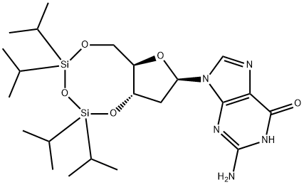 3',5'-O-[Tetrakis(1-Methylethyl)-1,3-disiloxanediyl]-guanosine Struktur