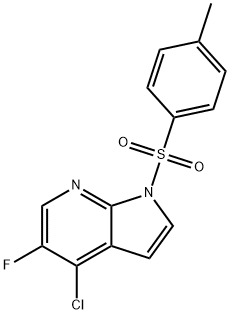 1H-Pyrrolo[2,3-b]pyridine, 4-chloro-5-fluoro-1-[(4-methylphenyl)sulfonyl]- Struktur