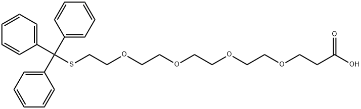 15-TRITYLMERCAPTO-4,7,10,13-TETRAOXAPENTADECANOIC ACID MONOHYDRATE Struktur