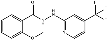 BENZOIC ACID, 2-METHOXY-, 2-[4-(TRIFLUOROMETHYL)-2-PYRIDINYL]HYDRAZIDE Struktur