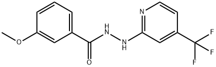 BENZOIC ACID, 3-METHOXY-, 2-[4-(TRIFLUOROMETHYL)-2-PYRIDINYL]HYDRAZIDE Struktur