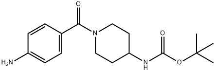 [1-(4-AMINO-BENZOYL)-PIPERIDIN-4-YL]-CARBAMIC ACID TERT-BUTYL ESTER Struktur