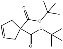 DI(TERT-BUTYL) CYCLOPENT-3-ENE-1,1-DICARBOXYLATE Struktur