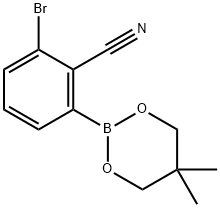 3-BROMO-2-CYANOPHENYLBORONIC ACID NEOPENTYL GLYCOL ESTER Struktur