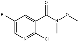 5-Bromo-2-chloro-N-methoxy-N-methylpyridine-3-carboxamide Struktur