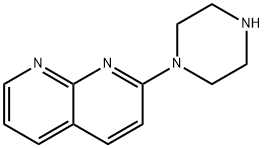 2-(Piperazin-1-yl)-1,8-naphthyridine Struktur