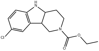 8-CHLORO-1,3,4,4A,5,9B-HEXAHYDRO-PYRIDO[4,3-B]INDOLE-2-CARBOXYLIC ACID ETHYL ESTER Struktur