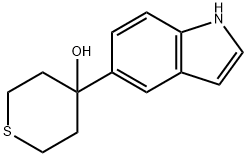 4-(1H-INDOL-5-YL)-TETRAHYDRO-THIOPYRAN-4-OL Struktur