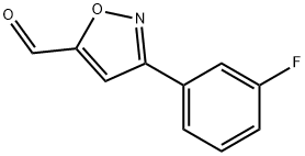 3-(3-FLUORO-PHENYL)-ISOXAZOLE-5-CARBALDEHYDE Struktur