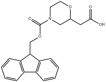 2-(4-N-FMOC-MORPHOLIN-2-YL)ACETIC ACID Struktur