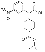 2-(4-BOC-PIPERAZINYL)-2-(3-NITRO-PHENYL)ACETIC ACID Struktur