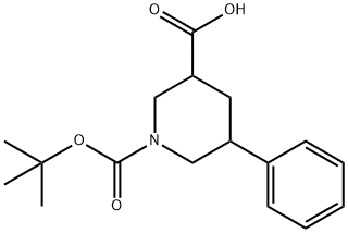 5-PHENYL-PIPERIDINE-1,3-DICARBOXYLIC ACID 1-TERT-BUTYL ESTER Struktur