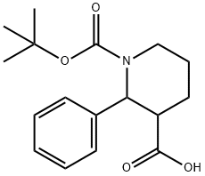 2-PHENYL-PIPERIDINE-1,3-DICARBOXYLIC ACID 1-TERT-BUTYL ESTER Struktur