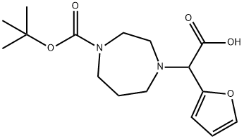 1-BOC-4-(CARBOXY-FURAN-2-YL-METHYL)-[1,4]DIAZEPANE Struktur