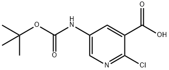 5-TERT-BUTOXYCARBONYLAMINO-2-CHLORO-NICOTINIC ACID Struktur