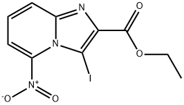 3-IODO-5-NITRO-IMIDAZO[1,2-A]PYRIDINE-2-CARBOXYLIC ACID ETHYL ESTER Struktur