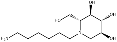 N-(12-Aminododecyl)-1-deoxynojirimycin Struktur