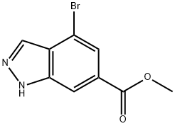 Methyl 4-bromo-1H-indazole-6-carboxylate Struktur