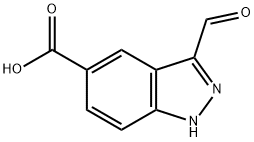 1H-Indazole-5-carboxylicacid,3-forMyl- Struktur