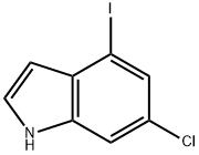 1H-Indole, 6-chloro-4-iodo- Struktur