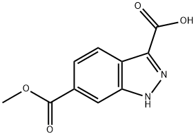 1H-Indazole-3,6-dicarboxylic acid, 6-methyl ester Struktur