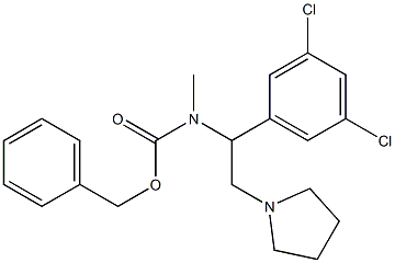 1-PYRROLIDIN-2-(3',5'-DICHLOROPHENYL)-2-(N-CBZ-N-METHYL)AMINO-ETHANE
 Struktur