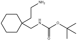 2-(1-N-BOC-AMINOMETHYL-CYCLOHEXYL)-ETHYLAMINE
 Struktur