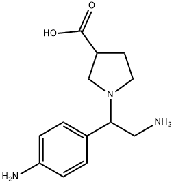 1-[2-AMINO-1-(4-AMINO-PHENYL)-ETHYL]-PYRROLIDINE-3-CARBOXYLIC ACID
 Struktur