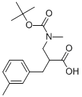 2-N-BOC-2-METHYLAMINOMETHYL-3-M-TOLYL-PROPIONIC ACID
 Struktur