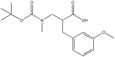 2-N-BOC-3-(3-METHOXY-PHENYL)-2-METHYLAMINOMETHYL-PROPIONIC ACID
 Struktur