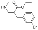 ETHYL 3-(3-BROMO-PHENYL)-2-METHYLAMINOMETHYL-PROPIONATE
 Struktur